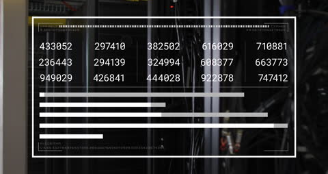 Abstract Digital Data Processing Interface Display