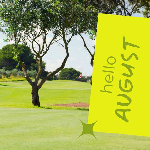 Hello August Text Over Green Park During Sunny Day