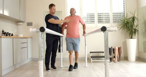 Rehabilitation Therapy for Patient with Prosthetic Leg