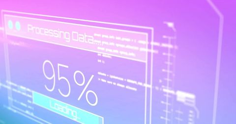 Digital Interface Display with Data Processing - Download Free Stock Images Pikwizard.com