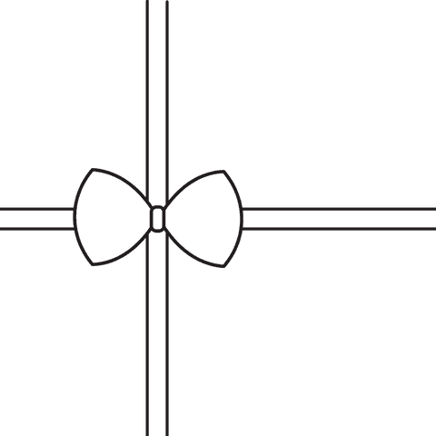 elegant black ribbon bow on present illustration with transparent background - Download Free Stock Videos Pikwizard.com