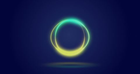Neon Glowing Circle on Navy Background - Download Free Stock Images Pikwizard.com
