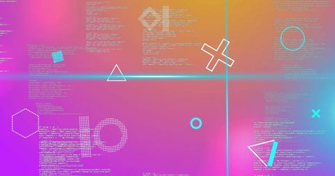 digital data processing with geometric patterns - Download Free Stock Images Pikwizard.com