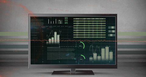 Digital Data Analytics Display Interface with Graphs and Charts - Download Free Stock Images Pikwizard.com