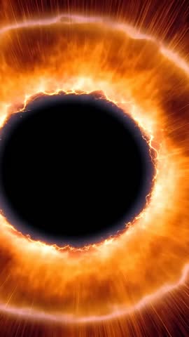 Vertical Looping Plasma Torus Pulsing Orange Halo | Cosmic Ring Sparking and Settling