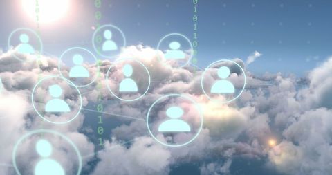 Cloud Computing Concept with Digital Connections - Download Free Stock Images Pikwizard.com