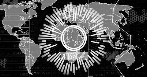 Global Finance Data Visualization Highlighting Africa