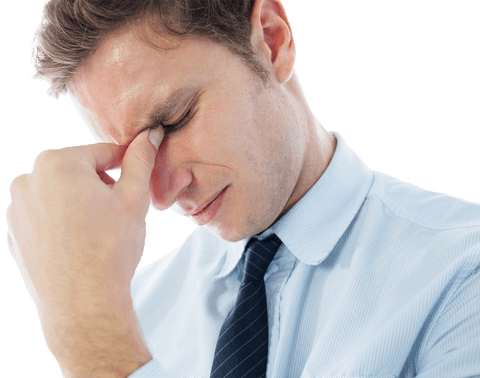 frustrated businessman holding head on transparent background - Download Free Stock Videos Pikwizard.com