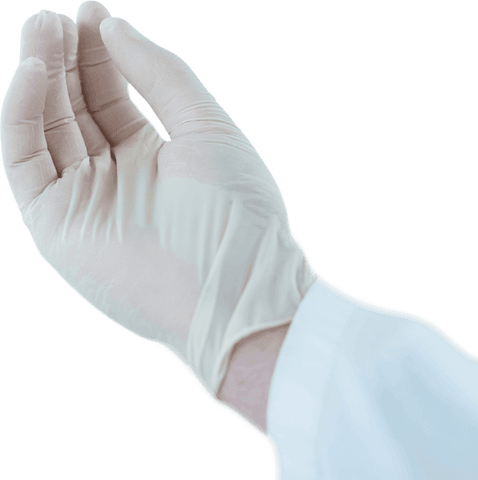 Doctors Hand Wearing Glove Transparent Background Medical Concept