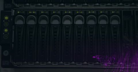 Connected Server Room with Digital Interface Overlay - Download Free Stock Images Pikwizard.com