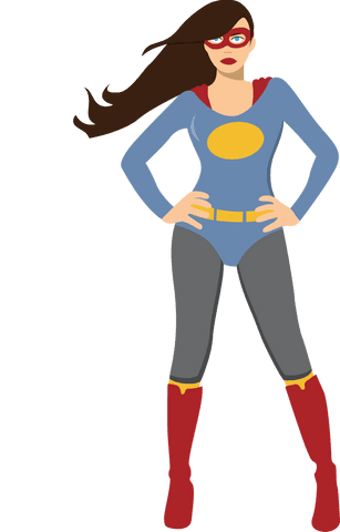 female superhero in blue suit on transparent background - Download Free Stock Videos Pikwizard.com