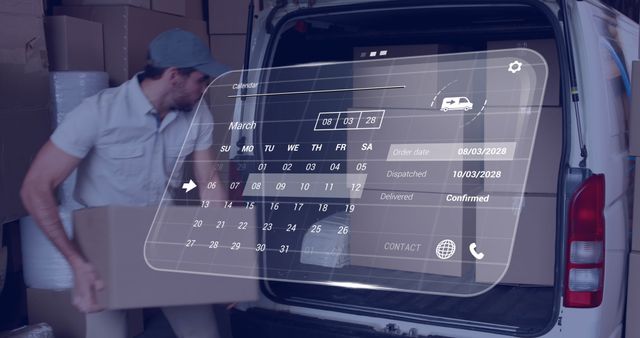 Augmented Reality Interface in Logistics with Delivery Scheduling - Download Free Stock Images Pikwizard.com