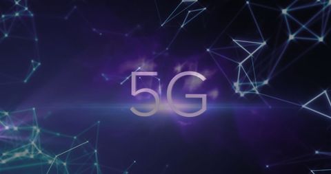 Abstract 5G Network Communication with Digital Connections - Download Free Stock Images Pikwizard.com