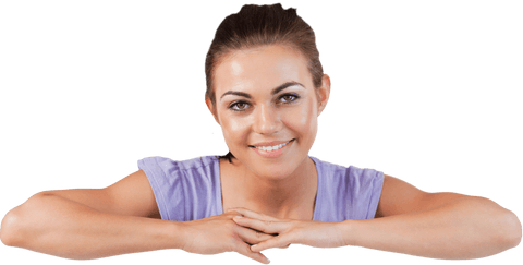 Transparent Smiling Woman Holding Invisible Card Cutout - Download Free Stock Videos Pikwizard.com