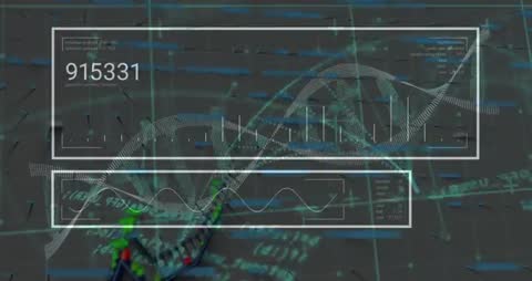 Futuristic Digital DNA Sequencing Interface