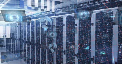 Futuristic Network Concept with Connected Data Server