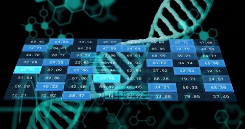 Digital Data Processing on DNA Strand with Numerical Grid - Download Free Stock Images Pikwizard.com