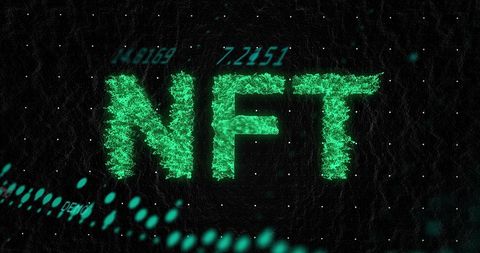 Futuristic NFT Concept with Digital Data