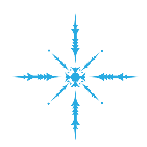 intricate transparent blue snowflake design on x transparent background - Download Free Stock Videos Pikwizard.com