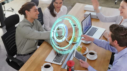 Business Team Integration with Digital Interface Technology