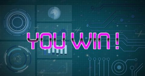 Digital Victory Screen with Tech Background - Download Free Stock Images Pikwizard.com