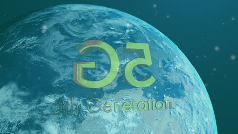 Digital Animation of 5G Technology Over Developing Planet Earth