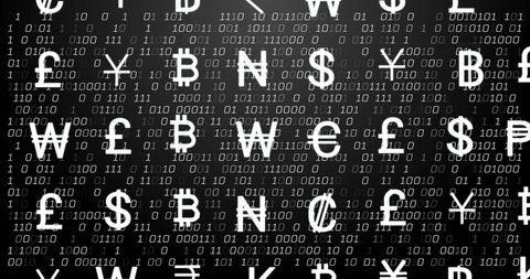 Currency Symbols on Binary Code Background for Financial Technology - Download Free Stock Images Pikwizard.com