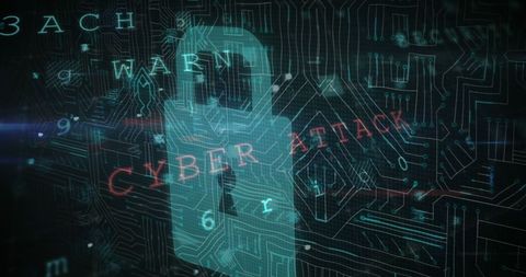 Cyber Security Alert with Padlock and Circuitry - Download Free Stock Images Pikwizard.com