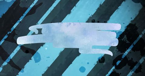 Abstract Blue Shape with Black Stripe Background