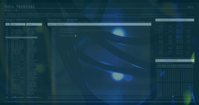 Data Terminal Screen with Python Code and Network Cables - Download Free Stock Images Pikwizard.com