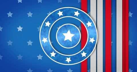 Patriotic Independence Day Design with Stars and Stripes