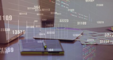 Digital Financial Analysis with Overlaid Stock Data - Download Free Stock Images Pikwizard.com