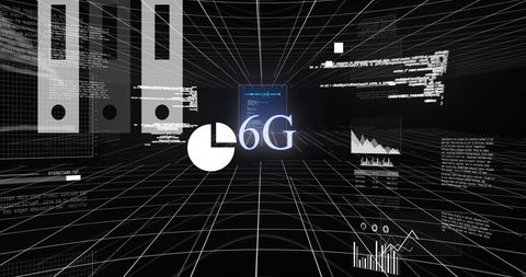 High-Tech Data Processing with 6G Connectivity Concept - Download Free Stock Images Pikwizard.com
