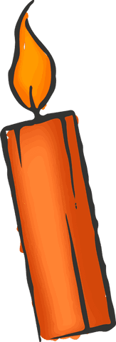 Orange Candle Glowing with Transparent Background for Spiritual Illumination - Download Free Stock Videos Pikwizard.com