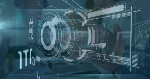 Business Technology Interface with Clapping Hands in Background