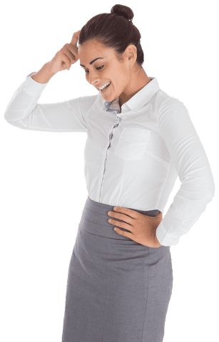 transparent businesswoman scratching head in office outfit - Download Free Stock Videos Pikwizard.com
