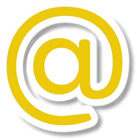 Yellow At Sign on Transparent Background for Digital Use - Download Free Stock Videos Pikwizard.com