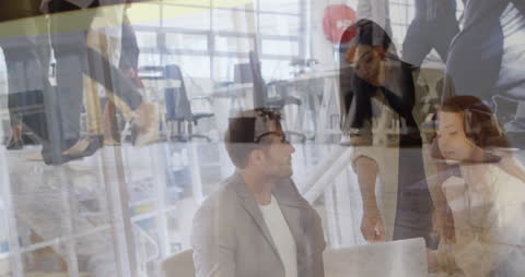 Creative Collaboration in Diverse Modern Office Setting