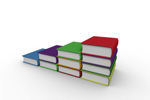 Colorful Stack of Books Illustration on Transparent Background - Download Free Stock Videos Pikwizard.com