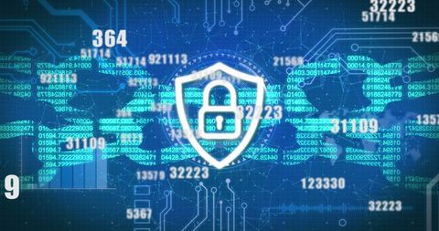 Digital Security Shield with Cyber Background - Download Free Stock Images Pikwizard.com