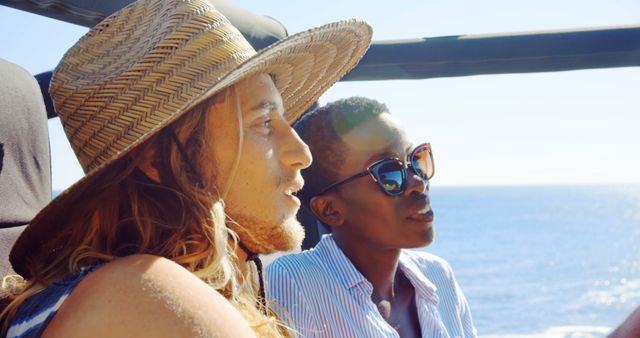 Multiracial Friends Enjoying Road Trip by the Ocean in Summer - Download Free Stock Images Pikwizard.com
