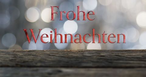 Frohe Weihnachten Text with Festive Bokeh Background - Download Free Stock Images Pikwizard.com