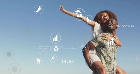 Couple Embracing Sustainability Outdoors