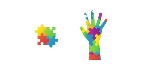 Colorful Autism Puzzle Pieces Forming Hand for Awareness - Download Free Stock Images Pikwizard.com