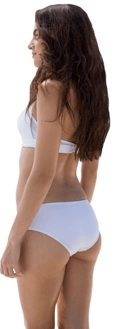 seductive woman posing in white bikini, side view on transparent background - Download Free Stock Videos Pikwizard.com