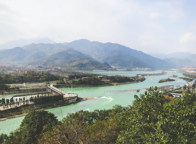 Aerial View of Mountain River and Scenic Landscape - Download Free Stock Images Pikwizard.com