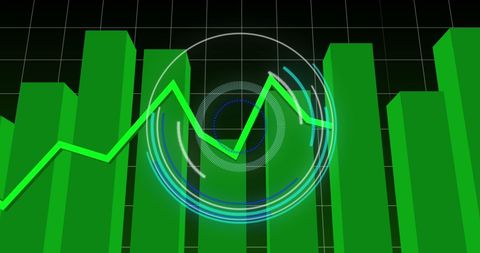 Futuristic Data Analysis with Graphs and Scanner Overlay - Download Free Stock Images Pikwizard.com