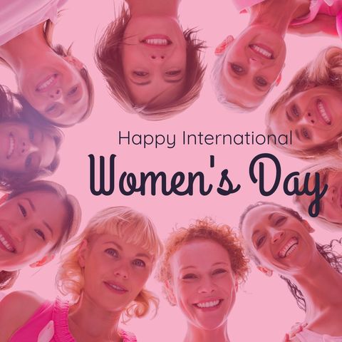 Group of women joyfully celebrating international women's day