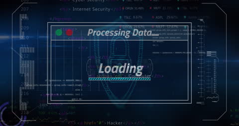 Digital Processing Data on Futuristic Interface