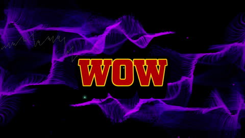 Vibrant Wow Text on Dynamic Neon Background